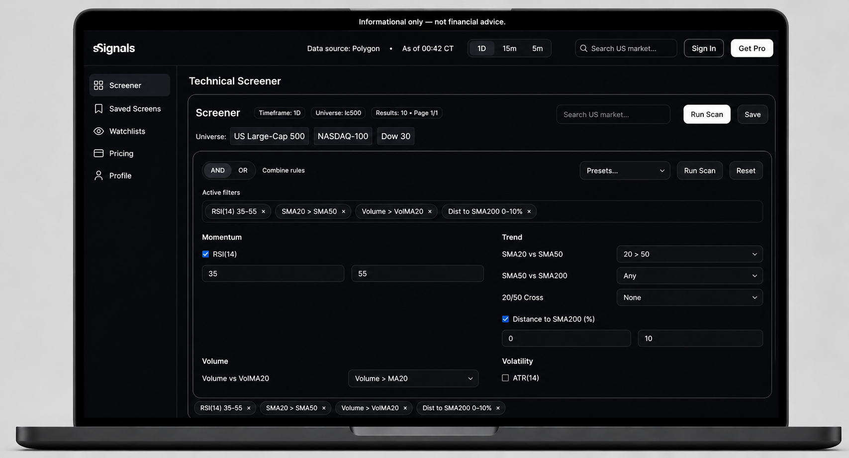 sAIgnals — AI-Powered Technical Stock Screener — photo 2
