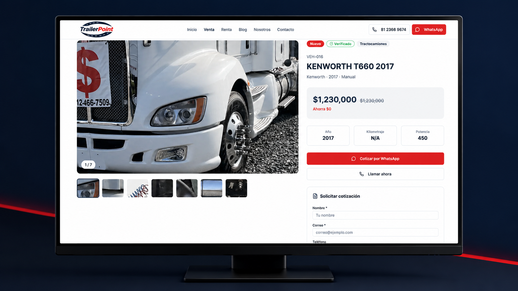 Trailer Point — Truck Sales & Rental E-commerce Platform — photo 3